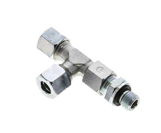 10L & G1/4'' Zink Plated Steel Right Angle Tee Cutting Fitting with Male Threads 315 bar Adjustable ISO 8434-1