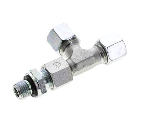 10L & G1/4'' Zink Plated Steel Right Angle Tee Cutting Fitting with Male Threads 315 bar Adjustable ISO 8434-1