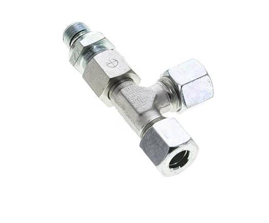10L & G1/4'' Zink Plated Steel Right Angle Tee Cutting Fitting with Male Threads 315 bar Adjustable ISO 8434-1