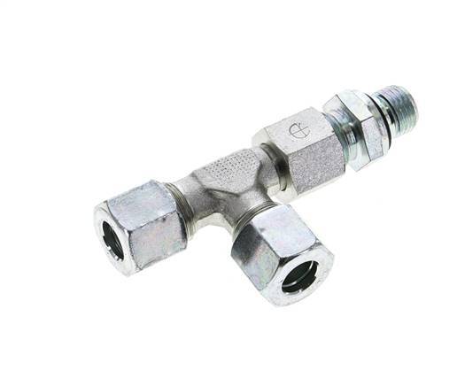10L & G1/4'' Zink Plated Steel Right Angle Tee Cutting Fitting with Male Threads 315 bar Adjustable ISO 8434-1