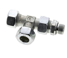 18L & G1/2'' Zink Plated Steel Right Angle Tee Cutting Fitting with Male Threads 315 bar Adjustable ISO 8434-1