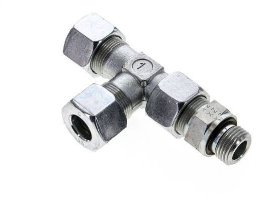 16S & G1/2'' Zink Plated Steel Right Angle Tee Cutting Fitting with Male Threads 400 bar Adjustable ISO 8434-1