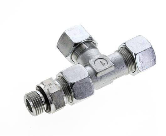 16S & G1/2'' Zink Plated Steel Right Angle Tee Cutting Fitting with Male Threads 400 bar Adjustable ISO 8434-1