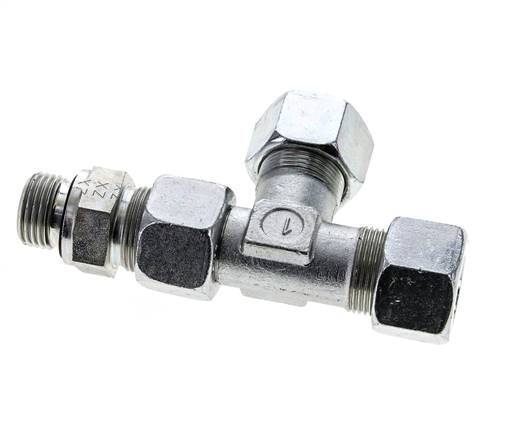 16S & G1/2'' Zink Plated Steel Right Angle Tee Cutting Fitting with Male Threads 400 bar Adjustable ISO 8434-1