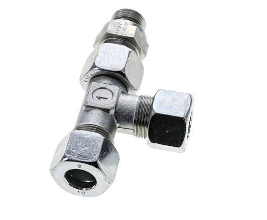 16S & G1/2'' Zink Plated Steel Right Angle Tee Cutting Fitting with Male Threads 400 bar Adjustable ISO 8434-1