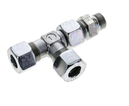 16S & G1/2'' Zink Plated Steel Right Angle Tee Cutting Fitting with Male Threads 400 bar Adjustable ISO 8434-1