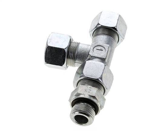 16S & G1/2'' Zink Plated Steel Right Angle Tee Cutting Fitting with Male Threads 400 bar Adjustable ISO 8434-1