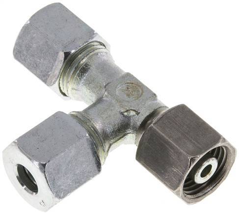 Accesorio de corte en T en ángulo recto de acero galvanizado 8S con barra giratoria 630 ajustable ISO 8434-1