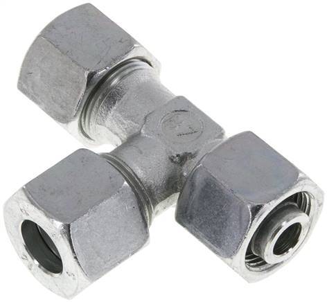 Accesorio de corte en T en ángulo recto de acero galvanizado 14S con barra giratoria 630 ajustable ISO 8434-1
