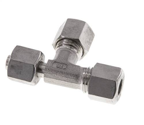 Accesorio de corte en T en ángulo recto de acero inoxidable 8L con barra giratoria 315 ajustable ISO 8434-1