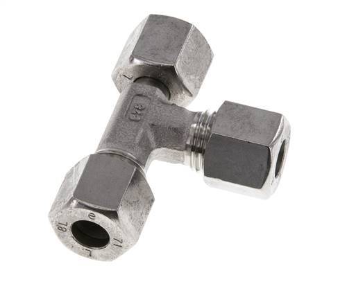 Accesorio de corte en T en ángulo recto de acero inoxidable 8L con barra giratoria 315 ajustable ISO 8434-1
