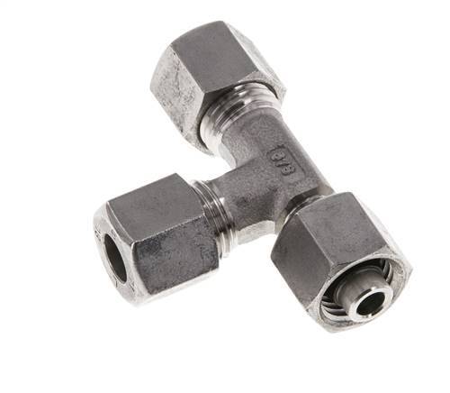 Accesorio de corte en T en ángulo recto de acero inoxidable 8L con barra giratoria 315 ajustable ISO 8434-1