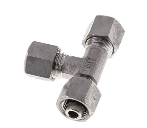 Accesorio de corte en T en ángulo recto de acero inoxidable 8L con barra giratoria 315 ajustable ISO 8434-1