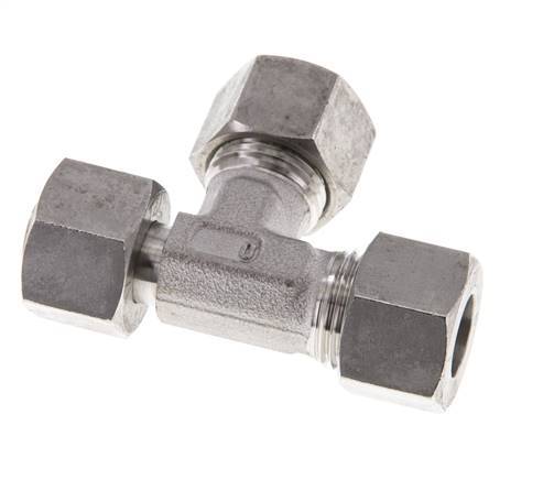 Accesorio de corte en T en ángulo recto de acero inoxidable 12L con barra giratoria 315 ajustable ISO 8434-1