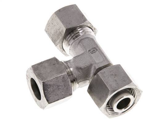 Accesorio de corte en T en ángulo recto de acero inoxidable 12L con barra giratoria 315 ajustable ISO 8434-1