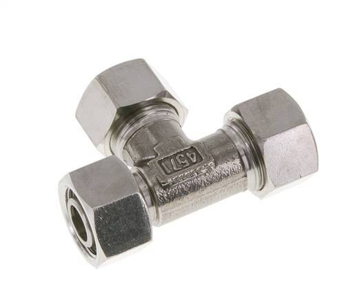 Accesorio de corte en T en ángulo recto de acero inoxidable 15L con barra giratoria 315 ajustable ISO 8434-1