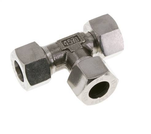 Accesorio de corte en T en ángulo recto de acero inoxidable 15L con barra giratoria 315 ajustable ISO 8434-1