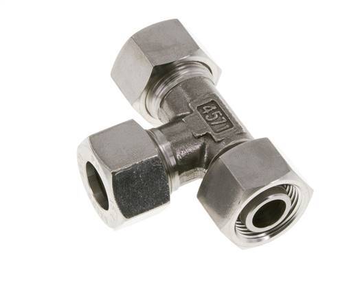 Accesorio de corte en T en ángulo recto de acero inoxidable 15L con barra giratoria 315 ajustable ISO 8434-1