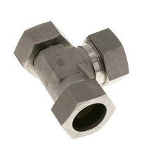 Racor de corte en T en ángulo recto de acero inoxidable 35L con rótula 160 bar ajustable ISO 8434-1