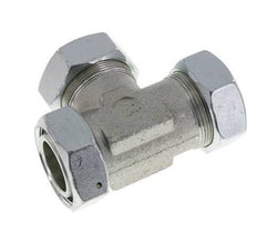 Accesorio de corte en T en ángulo recto de acero galvanizado 42L con rótula 160 bar NBR ajustable ISO 8434-1