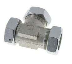Accesorio de corte en T en ángulo recto de acero galvanizado 42L con rótula 160 bar NBR ajustable ISO 8434-1