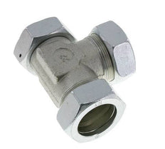 Accesorio de corte en T en ángulo recto de acero galvanizado 42L con rótula 160 bar NBR ajustable ISO 8434-1