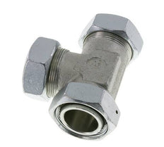 Accesorio de corte en T en ángulo recto de acero galvanizado 42L con rótula 160 bar NBR ajustable ISO 8434-1