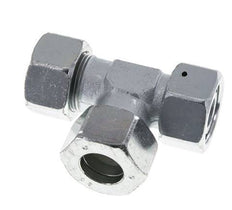 25S Racor en T en ángulo recto de acero zincado con rótula 400 bar NBR ajustable ISO 8434-1