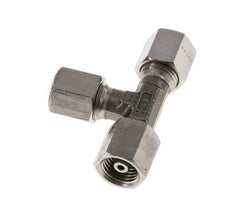 Accesorio de corte en T en ángulo recto de acero inoxidable 6S con rótula 630 bar FKM ajustable ISO 8434-1