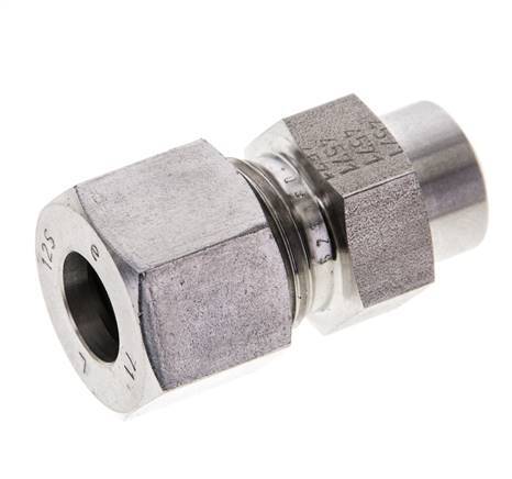 12S & 17mm Stainless Steel Straight Cutting Fitting with Welding End 600 bar ISO 8434-1