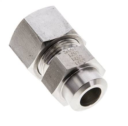 16S & 21mm Stainless Steel Straight Cutting Fitting with Welding End 400 bar ISO 8434-1