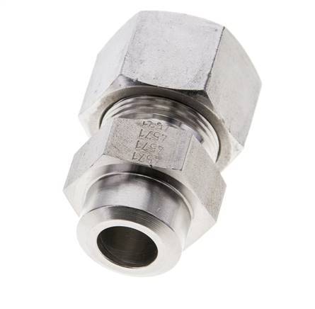 16S & 21mm Stainless Steel Straight Cutting Fitting with Welding End 400 bar ISO 8434-1