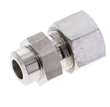 16S & 21mm Stainless Steel Straight Cutting Fitting with Welding End 400 bar ISO 8434-1