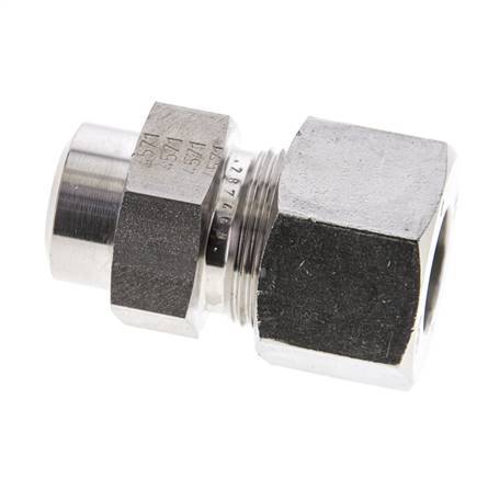 16S & 21mm Stainless Steel Straight Cutting Fitting with Welding End 400 bar ISO 8434-1