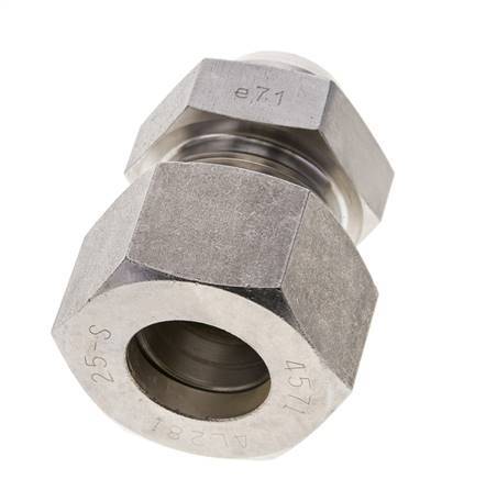 25S & 31mm Stainless Steel Straight Compression Fitting with Welding End 250 bar ISO 8434-1