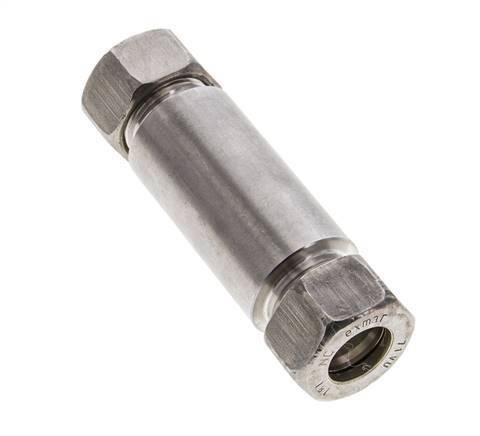 18L Stainless Steel Straight Welding Compression Fitting Bulkhead 315 bar ISO 8434-1