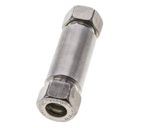 18L Stainless Steel Straight Welding Compression Fitting Bulkhead 315 bar ISO 8434-1