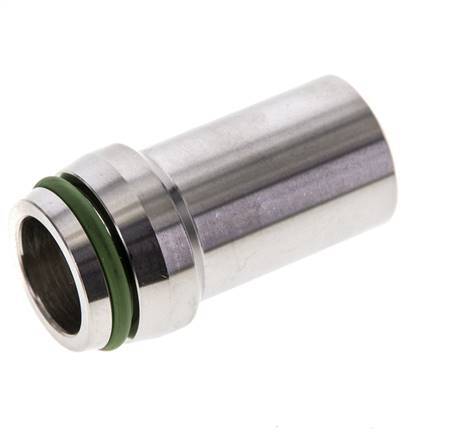 20x2.5mm Stainless Steel Straight with Welding End 400 bar FKMO-ring ISO 8434-1