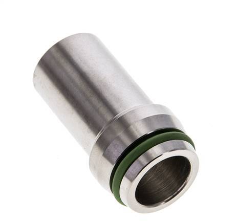20x2.5mm Stainless Steel Straight with Welding End 400 bar FKMO-ring ISO 8434-1