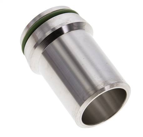 30x3mm Stainless Steel Straight with Welding End 400 bar FKMO-ring ISO 8434-1