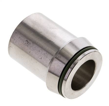 38x7mm Stainless Steel Straight with Welding End 315 bar FKMO-ring ISO 8434-1