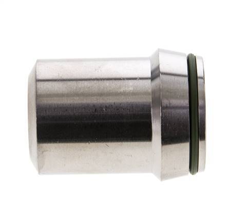 38x7mm Stainless Steel Straight with Welding End 315 bar FKMO-ring ISO 8434-1