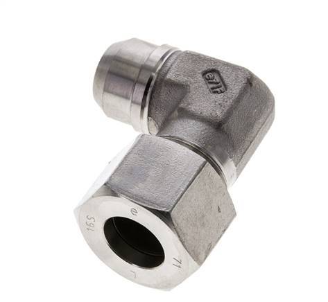 16S & 21mm Stainless Steel Elbow Cutting Fitting with Welding End 400 bar ISO 8434-1