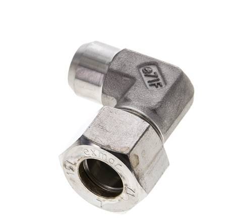 15L & 19mm Stainless Steel Elbow Compression Fitting with Welding End 315 bar ISO 8434-1