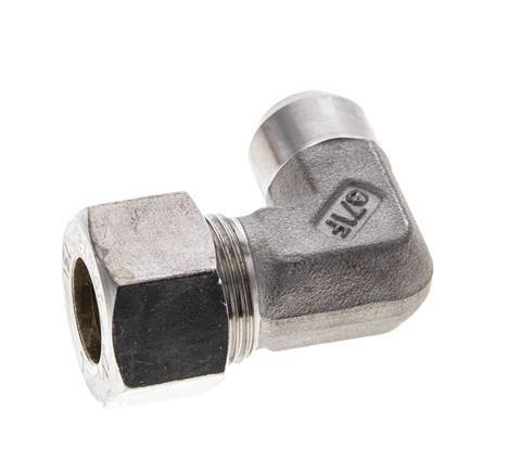 15L & 19mm Stainless Steel Elbow Compression Fitting with Welding End 315 bar ISO 8434-1
