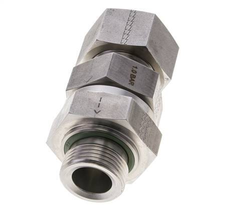Hydraulic Check Valve Cutting Ring 25S (M36x2) & G1'' Male Stainless Steel 1-250bar (15-3625)psi Tube-Thread ISO 8434-1