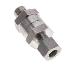 Hydraulic Check Valve Compression Ring 12L (M18x1.5) & G3/8'' Male Stainless Steel 1-250bar (15-3625)psi Tube-Thread ISO 8434-1