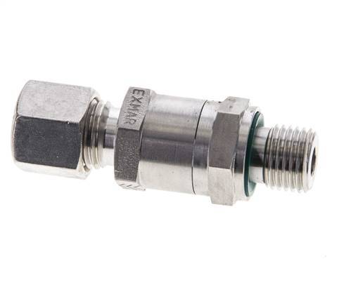 Hydraulic Check Valve Compression Ring 8L (M14x1.5) & G1/4'' Male Stainless Steel 1-250bar (15-3625)psi Thread-Tube ISO 8434-1