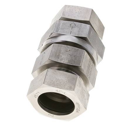 Hydraulic Check Valve Cutting Ring 42L (M52x2) Stainless Steel 1-100bar (15-1450)psi ISO 8434-1
