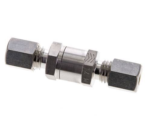 Válvula de retención hidráulica Anillo de compresión 6L (M12x1,5) Acero inoxidable 1-250bar (15-3625)psi ISO 8434-1